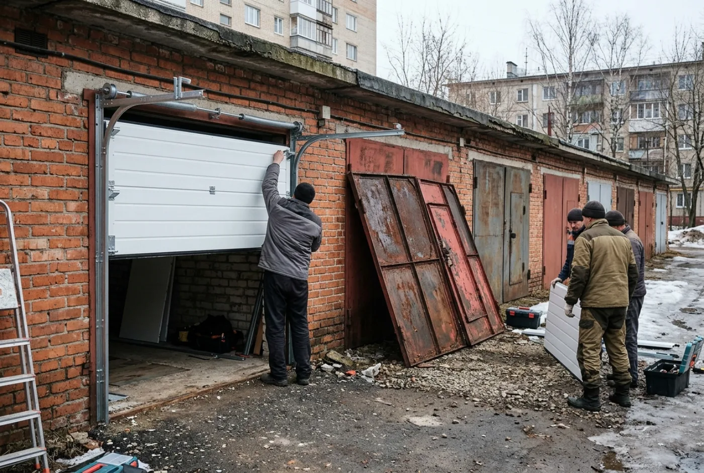 Замена гаражных ворот в Хабаровске